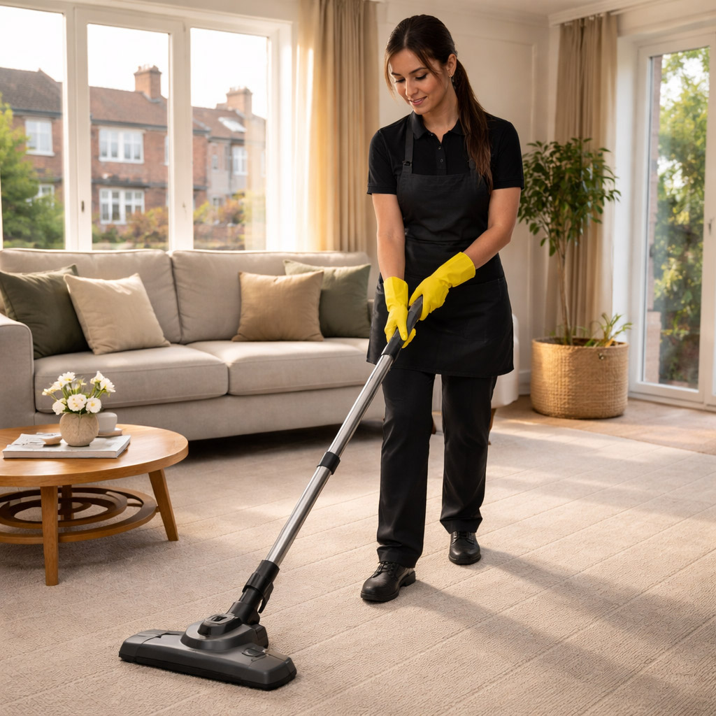 domestic cleaning services Dagenham cleaner cleaning modern home kitchen and living area London